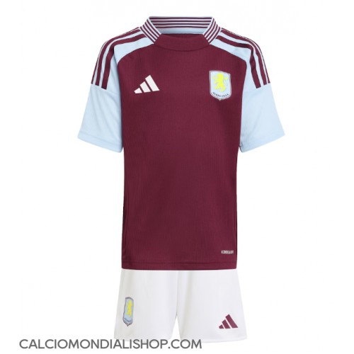 Maglie da calcio Aston Villa Prima Maglia Bambino 2024-25 Manica Corta (+ Pantaloni corti)